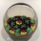 Vintage Murano Fratelli Toso Art Glass Paperweight Figural Leaf Berry Millefiori