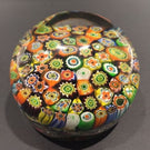 Large Vintage Murano Art Glass Paperweight Complex Closepacked Millefiori