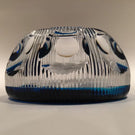 Cristal D'Albert Faceted Art Glass Paperweight "The Moon Astronauts" Sulphide