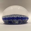 Large Murano Art Glass Paperweight Blue Millefiori Closepack