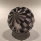 Early Mark Matthews 2" Black & White Checkered Art Glass Marble