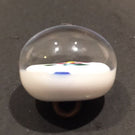 Handmade Banford Art Glass Paperweight Button Lampworked Heart Flower