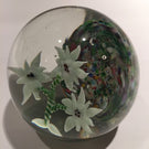 Antique Bohemian Eastern European Art Glass Paperweight Lamp Worked Flower