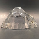 Vintage Val St Lambert Art Glass Paperweight Faceted Crystal Mountain Sculpture