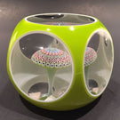 Vintage Saint Louis Art Glass Paperweight Double Overlay Millefiori Mushroom