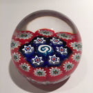 Vintage Murano Art Glass Paperweight Concentric Millefiori Unusual Center Cane