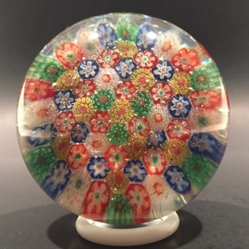 Early 1930’s Chinese Art Glass Paperweight Close Packed Complex Millefiori