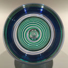 Modern High Quality Art Glass Paperweight Shelled Spirals With Control Bubble