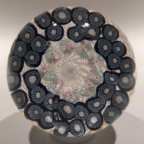 Antique New England Glass Co NEGC Paperweight Complex Millefiori Basket