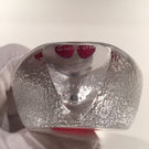 Signed Mats Jonasson Swedish Art Glass Paperweight Valentine's Day Heart Gift
