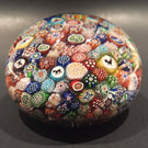 Antique Baccarat Art Glass Paperweight Complex Closepacked Millefiori