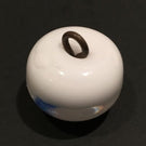Handmade Banford Art Glass Paperweight Button Lampworked Heart Flower