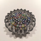 Peter Mcdougall Scalloped Art Glass Paperweight Close Packed Millefiori