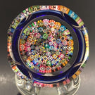 Vintage Perthshire Faceted Art Glass Paperweight Bottle Close Packed Millefiori