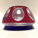 Huge 4" Baccarat Art Glass Paperweight Double Overlay Mount Rushmore Sulphide
