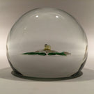 Rare Vintage Hugh Smith Art Glass Paperweight White Floral Lampwork