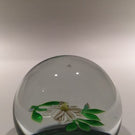 Rare Vintage Hugh Smith Art Glass Paperweight White Floral Lampwork