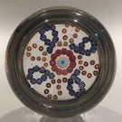 Huge Antique Baccarat Art Glass Paperweight Looped Millefiori Garland