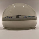 Rare Antique Albert Graeser Art Glass Paperweight Floral White Name Plaque