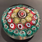 Vintage Murano Large Art Glass Paperweight Concentric millefiori