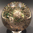 Antique Baccarat Art Glass Paperweight Rock / Sand Dune Moss Ground