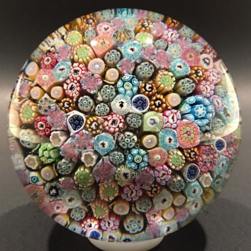 Baccarat Art Glass Paperweight Close Pack Millefiori 50+ Zodiac Silhouette Canes