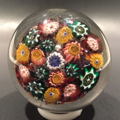 Antique German Silesia/Thuringia Art Glass Paperweight Complex Millefiori
