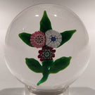 Rare Antique Clichy Art Glass Paperweight Lampworked Millefiori Nosegay Bouquet