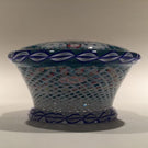 Vintage Saint Louis Art Glass Paperweight Millefiori Basket Of Flowers Piedouche