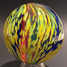 Signed Mark Matthews Art Glass Marble Handmade Modern Onionskin
