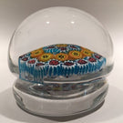 Vintage Murano Large Footed Art Glass Paperweight Concentric Millefiori