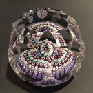 Whitefriars Art Glass Paperweight Concebtric Millefiori & Fancy Facets