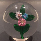 Antique Clichy Art Glass Paperweight Millefiori Lampworked Nosegay Bouquet
