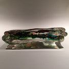 Huge Vintage Murano Cenedese Art Glass Paperweight Fish Aquarium Block Sculpture