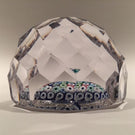 Vintage Whitefriars Art Glass Paperweight Closepacked Millefiori Complex Faceted