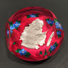 Vintage Saint Louis Art Glass Paperweight Amour Sulphide Lampworked Flowers