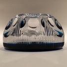 Cristal D'Albert Faceted Art Glass Paperweight "The Moon Astronauts" Sulphide