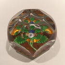 Antique St Louis Art Glass Paperweight Multifaceted Millefiori Nosegay Bouquet