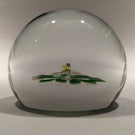 Rare Vintage Hugh Smith Art Glass Paperweight White Floral Lampwork