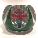 Vintage Baccarat Art Glass Paperweight Fancy Cut Overlaid Millefiori Mushroom