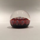 Miniature Strathearn Art Glass Paperweight Concentric Millefiori Brown Ground