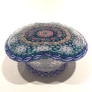 Vintage Saint Louis Art Glass Paperweight Millefiori Basket Of Flowers Piedouche