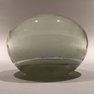 Early Chinese White Ground Art Glass Paperweight Handprint Bird In A Tree