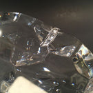 Vintage Val St Lambert Art Glass Paperweight Faceted Crystal Mountain Sculpture