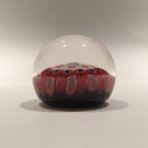 Miniature Strathearn Art Glass Paperweight Concentric Millefiori Brown Ground
