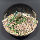 Antique Baccarat Art Glass Paperweight Rock / Sand Dune Moss Ground