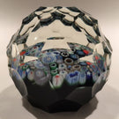 Orient & Flume Art Glass Paperweight Close Packed Millefiori Complex Faceting