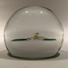 Rare Vintage Hugh Smith Art Glass Paperweight White Floral Lampwork