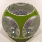 Vintage Saint Louis Art Glass Paperweight Double Overlay Millefiori Mushroom