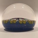 Vintage Perthshire Art Glass Paperweight 11 Spoke Twists & Millefiori on Blue